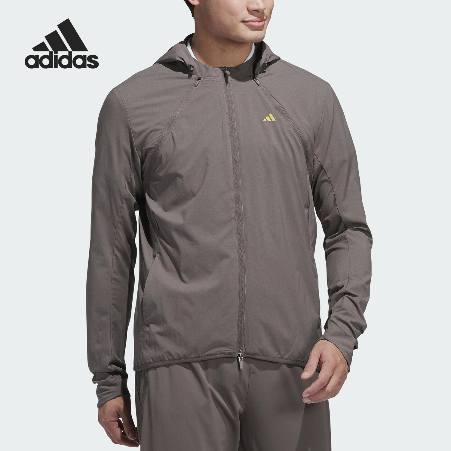 Adidas/阿迪达斯官方正品2025男士运动休闲防风连帽外套IR7144