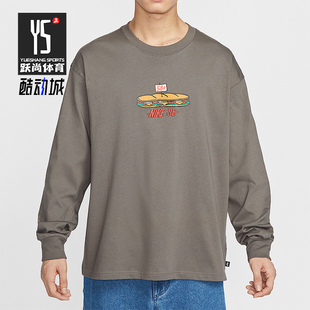 Nike/耐克正品春季新款男士经典印花宽松透气长袖T恤HJ0807-289