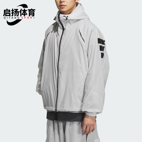 Adidas/阿迪达斯正品新款男士经典运动连帽梭织宽松外套JM6232