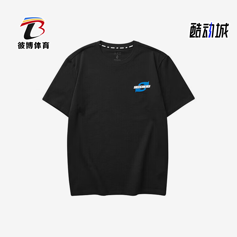 斯凯奇男女透气运动休闲短袖