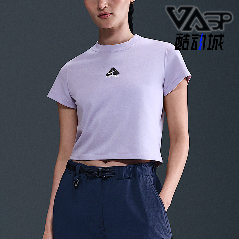 Nike/耐克正品Dri-FIT女士短款休闲透气经典套头短袖HM6085-515