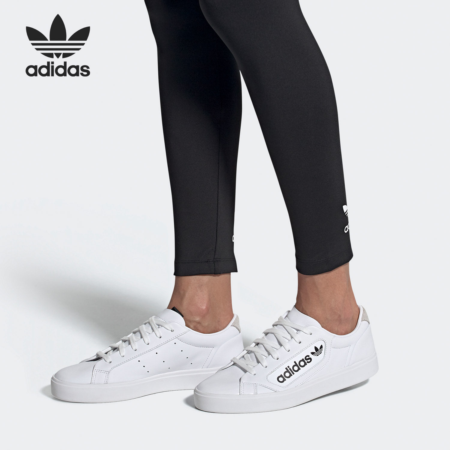 Adidas/阿迪达斯正品新款三叶草 SLEEK W 男女经典运动鞋EF4935