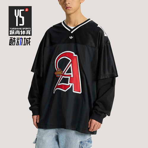 Adidas/阿迪达斯正品三叶草男士休闲运动经典长袖球衣T恤KS5328
