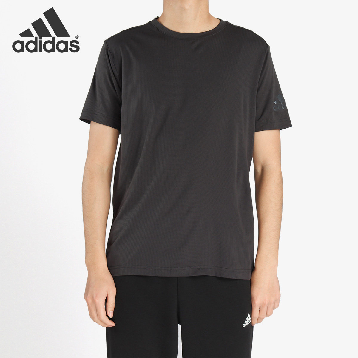 Adidas/阿迪达斯正品男子训练运动冰风圆领短袖T恤 CE0818