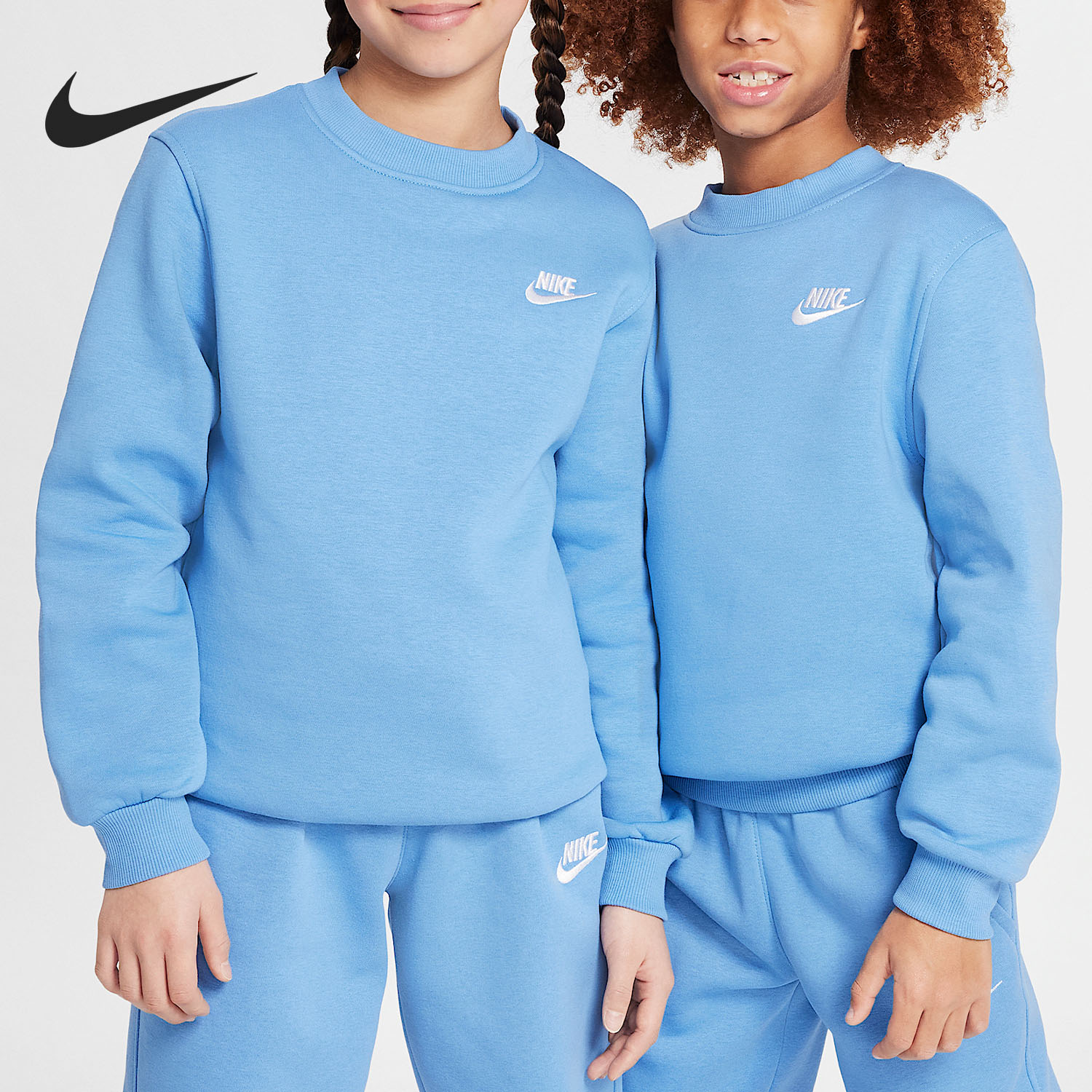 Nike/耐克正品CLUB FLEECE大童运动保暖针织卫衣FD3006-489