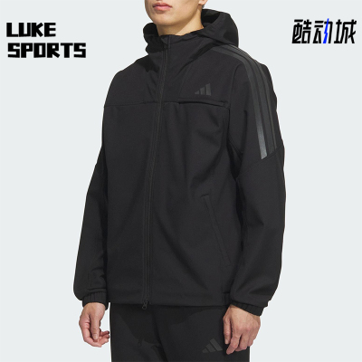 Adidas/阿迪达斯正品SL WARM JKT男士运动三条纹连帽外套KA1307
