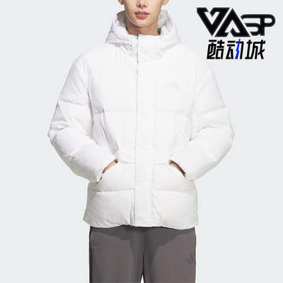 Adidas/阿迪达斯正品V DOWN JKT男女连帽保暖运动羽绒服KQ5520