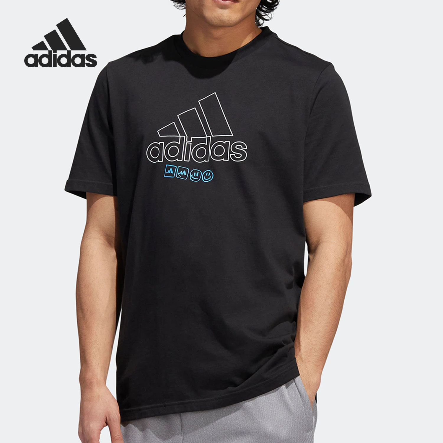 Adidas/阿迪达斯正品夏季新款健身男子休闲运动短袖T恤IB9430