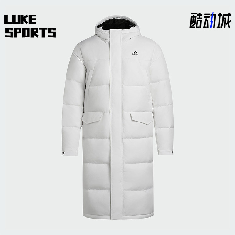Adidas/阿迪达斯正品冬季新款男女连帽保暖长款羽绒服外套KF6749