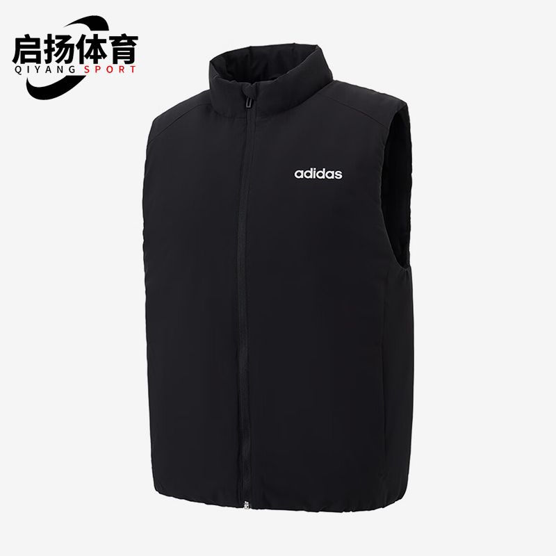 Adidas/阿迪达斯正品冬季男女休闲保暖运动立领拉链马甲JL9644