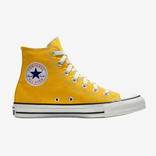 Converse匡威  All Star 黄色经典高帮板鞋男女休闲帆布鞋130125C