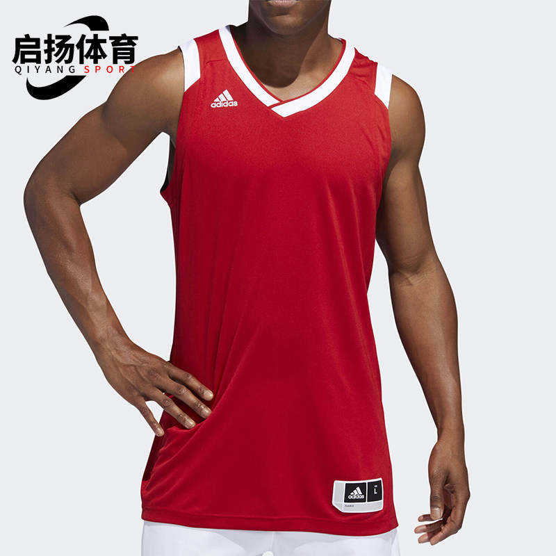 Adidas/阿迪达斯正品夏季男士针织吸湿排汗运动篮球T恤背心BQ7767