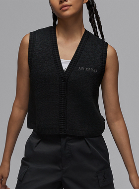 Nike/耐克正品JORDAN女士针织刺绣透气运动单马甲FV7114-045