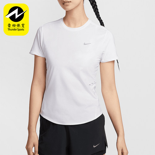 Nike/耐克正品2025新款女士短款透气跑步经典训练短袖HM9699-100