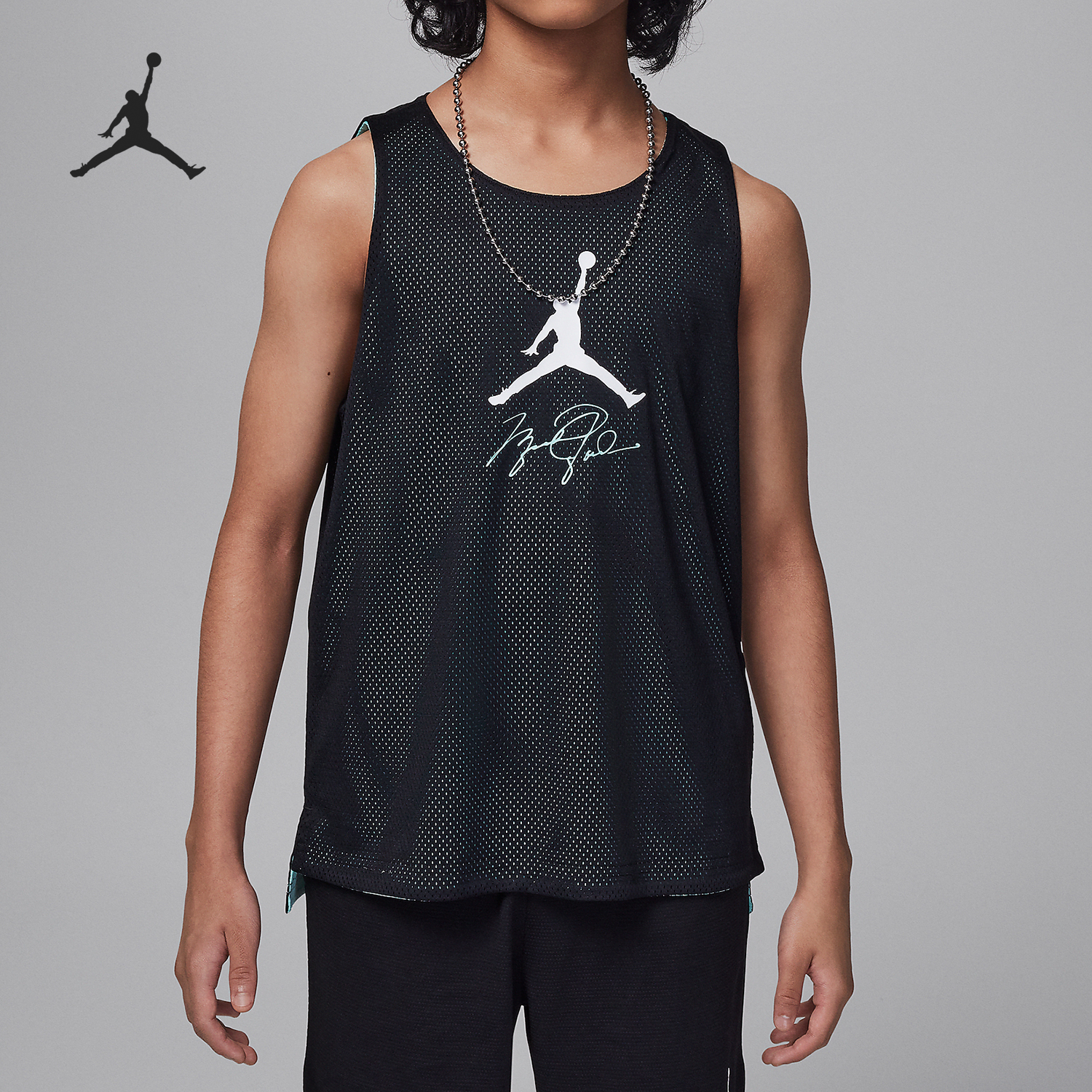 Nike/耐克正品Jordan 夏季大童透气无袖双面穿球衣HM4739-010
