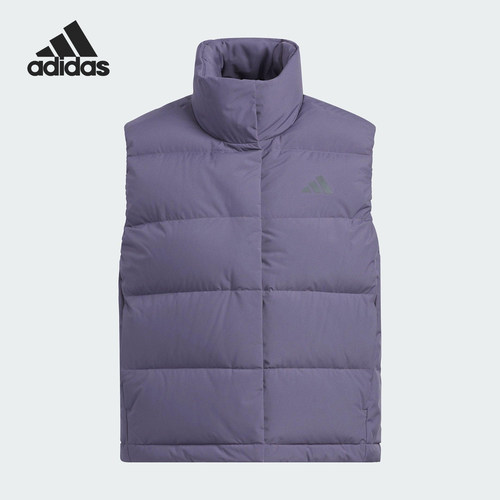 Adidas/阿迪达斯官方正品2025女士户外宽松保暖羽绒马甲KQ5534