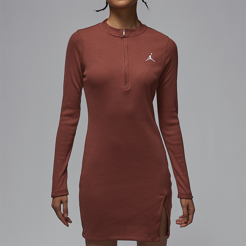 Nike/耐克正品JORDAN女士针织紧身开衩运动连衣裙HF9478-231