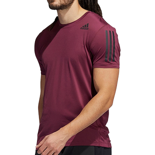 Adidas/阿迪达斯官方正品 Techfit 3-Stripes 男子运动T恤 H08801