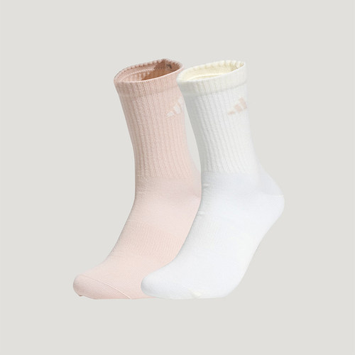 Adidas/阿迪达斯正品2026年春季新款女士针织运动袜两双装KW1147