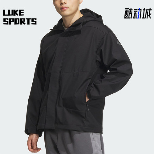 阿迪达斯男士梭织连帽宽松外套