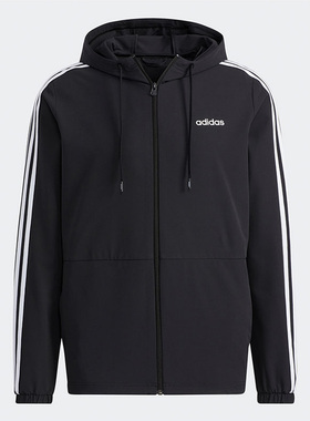 Adidas/阿迪达斯正品新款运动休闲男子连帽拉链外套 H14196