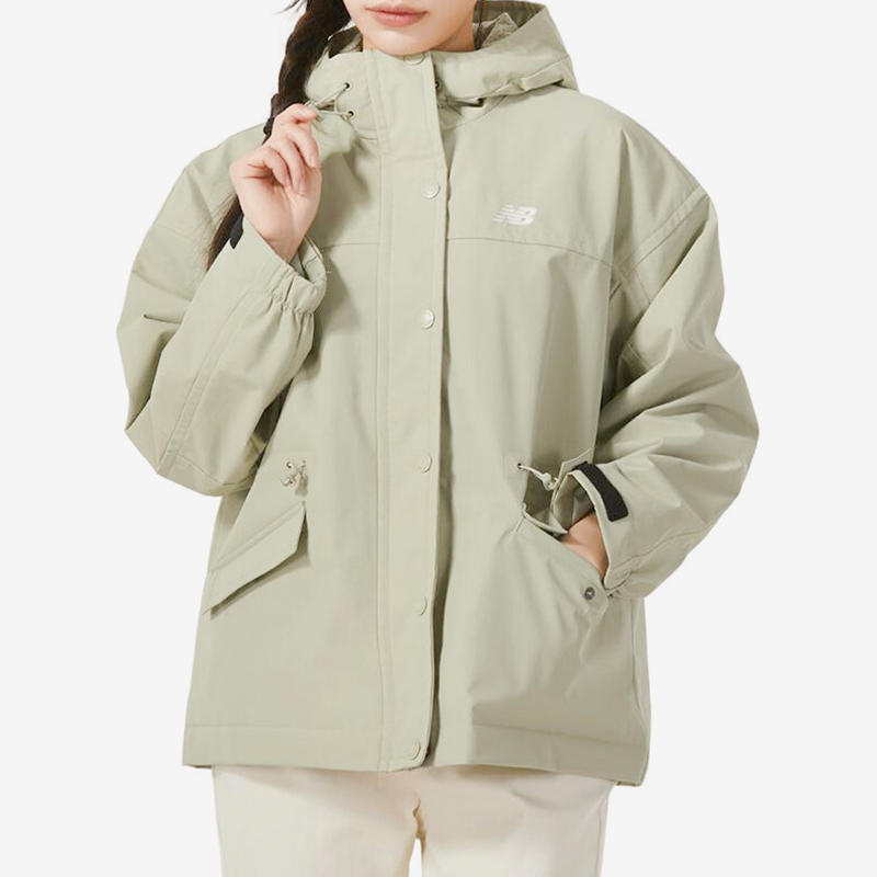 New Balance/NB正品2025新款女子梭织连帽夹克外套AWJ41305-OVN