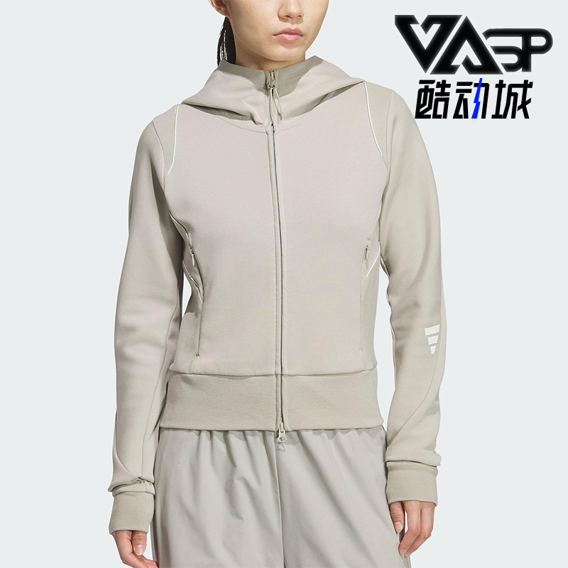 Adidas/阿迪达斯正品FUTURE STYLE女士休闲连帽针织外套KC2715