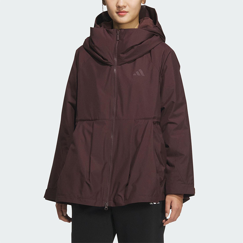 Adidas/阿迪达斯正品2025秋季款女士运动连帽耐穿印花外套KC0031
