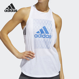 无袖 Adidas 女子夏季 新款 背心健身运动T恤FQ2326 阿迪达斯正品