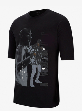 Nike/耐克正品JORDAN男士复古印花透气运动短袖CJ9059-010