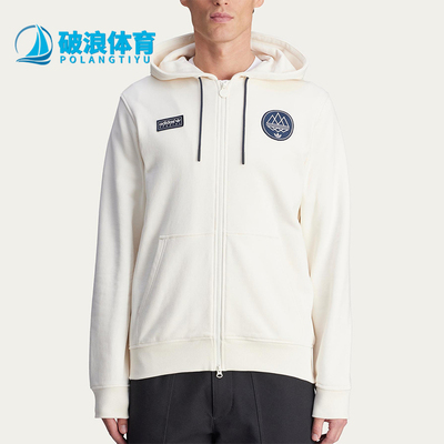 Adidas/阿迪达斯正品春夏三叶草男士休闲运动宽松卫衣夹克JN5433