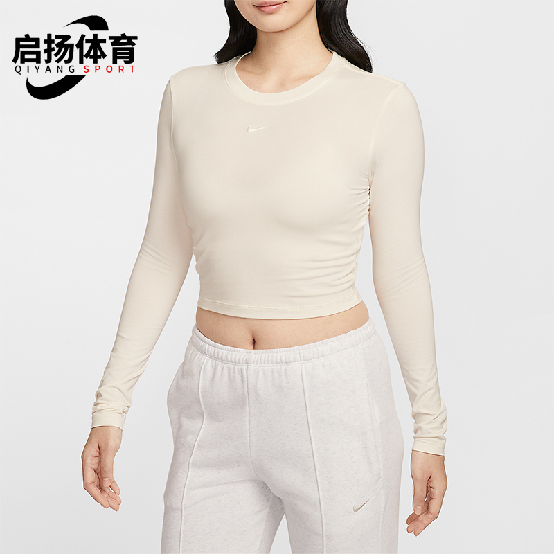 Nike/耐克正品2025秋季款女士日常圆领透气刺绣上衣HF5323-110