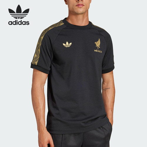 Adidas/阿迪达斯官方正品三叶草男士足球透气训练修身短袖JE5336