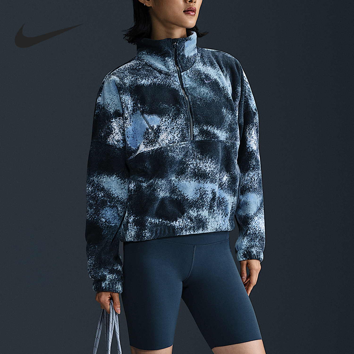 Nike/耐克正品2025秋季款女士立领时尚耐穿套头衫FZ6970-478
