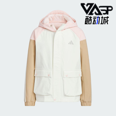 Adidas/阿迪达斯正品WOVEN JACKET儿童连帽保暖休闲外套KS0651