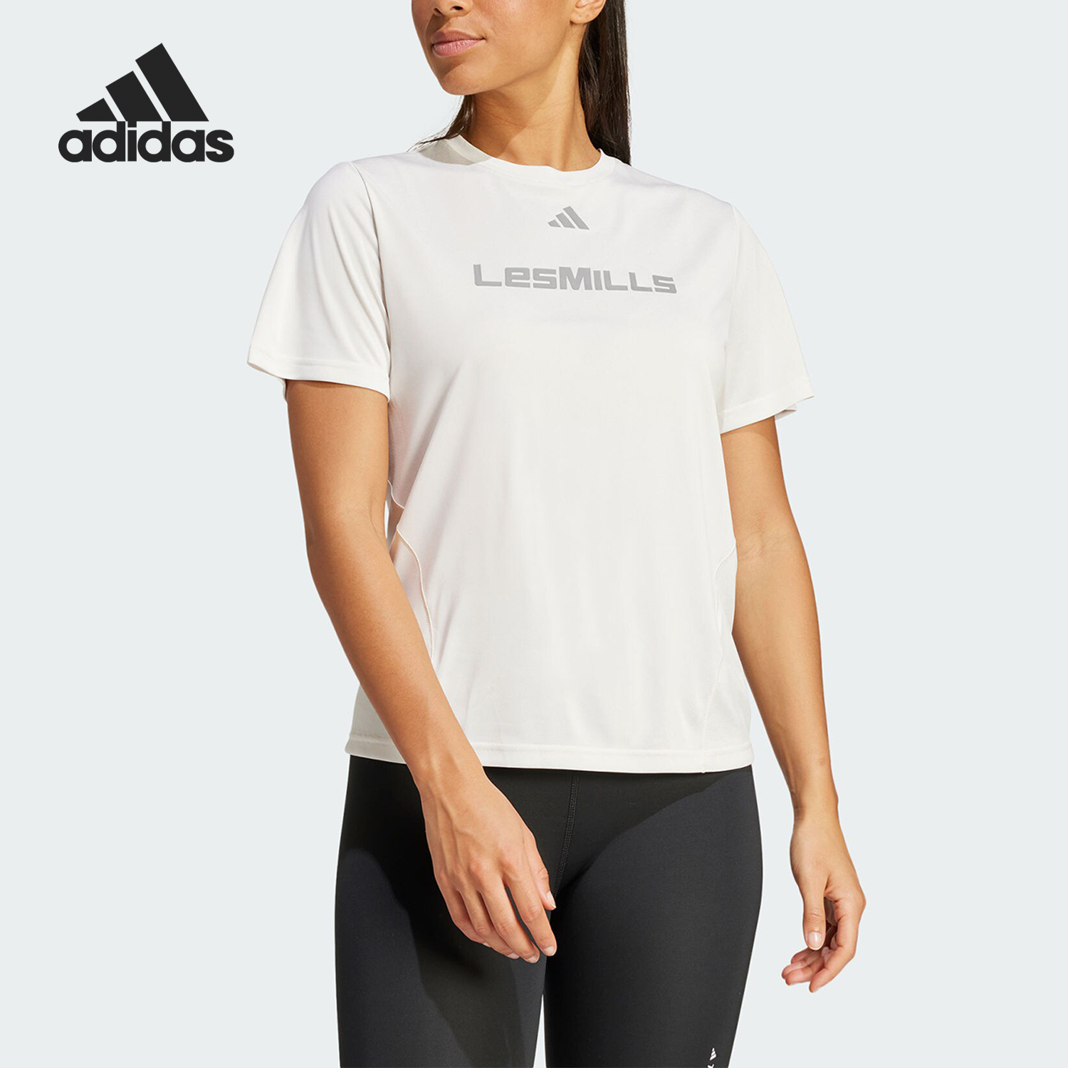 Adidas/阿迪达斯正品W LM G T 女士运动健身短袖T恤IS2362