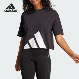 女士宽松落肩休闲短袖 Adidas 款 阿迪达斯正品 JG8736 2025夏季