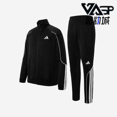 Adidas/阿迪达斯正品春秋男女运动立领复古长袖长裤套装JN1817