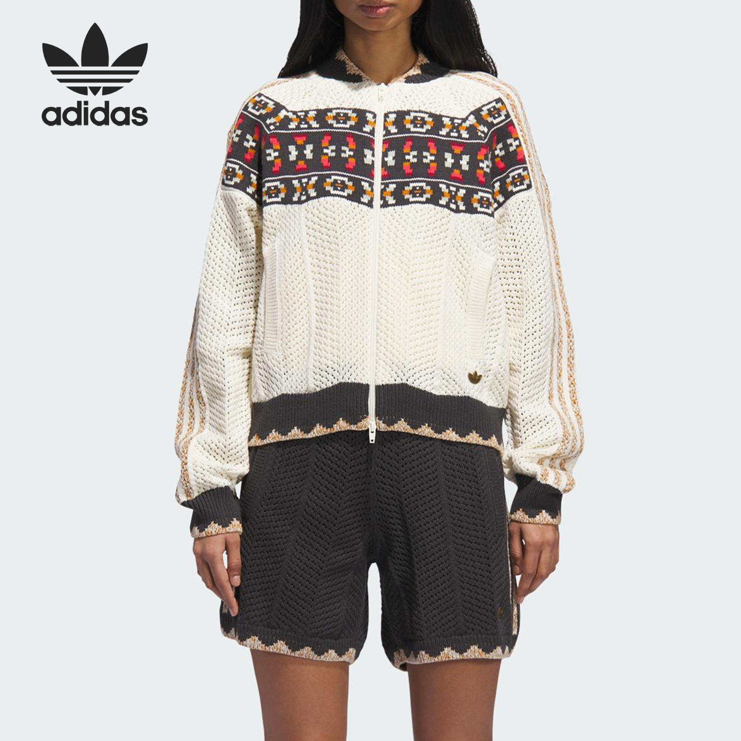 Adidas/阿迪达斯正品三叶草男女时尚潮流宽松夹克外套IM7909