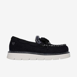 Skechers 斯凯奇正品 新款 女士蝴蝶结厚底一脚蹬保暖休闲鞋