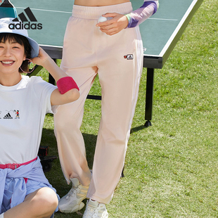 HY2860 2023夏女子休闲宽松直筒运动长裤 Adidas 阿迪达斯正品