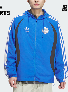 Adidas/阿迪达斯正品三叶草男士连帽休闲宽松户外外套JL8360