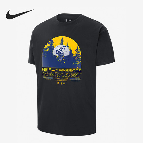 Nike/耐克正品2023新款金州勇士队NBA男子短袖T恤DR6297-010