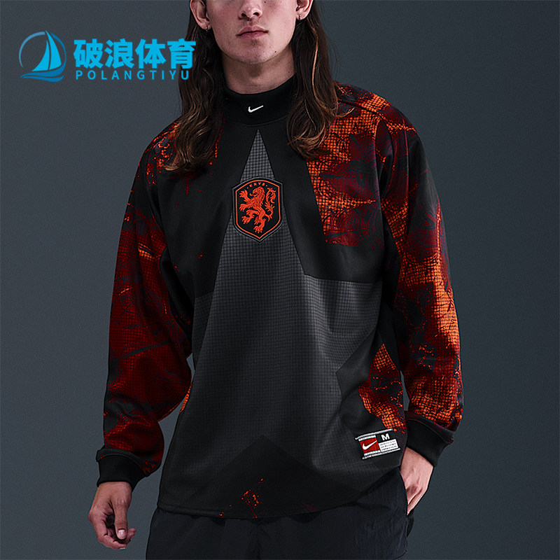 Nike/耐克正品2025男士训练套头时尚圆领足球长袖上衣IO0785-010