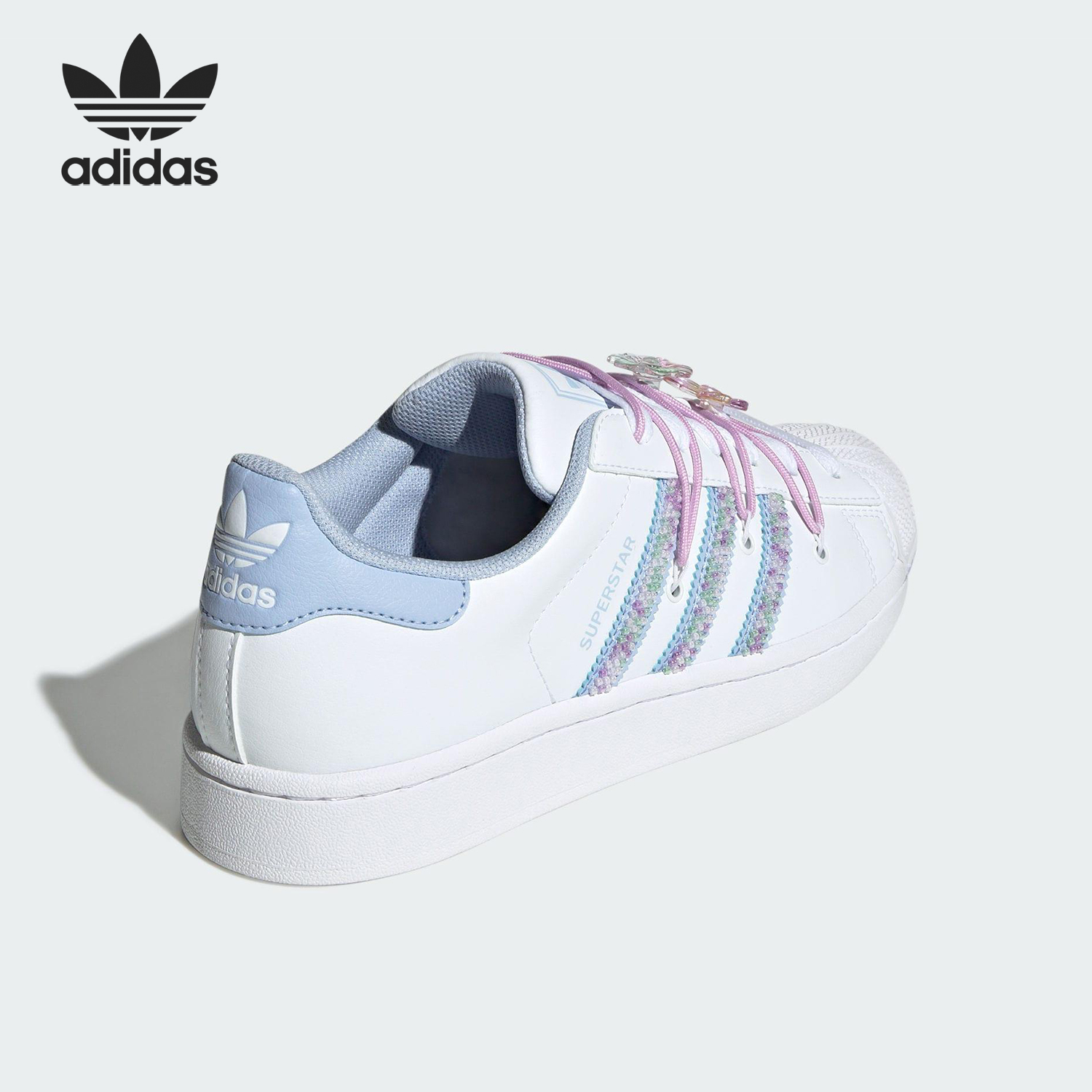 Adidas/阿迪达斯官方正品2025 三叶草女士经典时尚运动板鞋JR1332