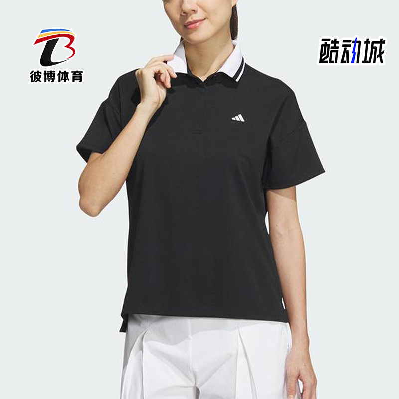 Adidas/阿迪达斯正品翻领女士宽松网球风短袖POLO衫IK9802,运动服/休闲服装,运动POLO衫,淘宝优惠券,粉丝福利购,淘宝优惠卷
