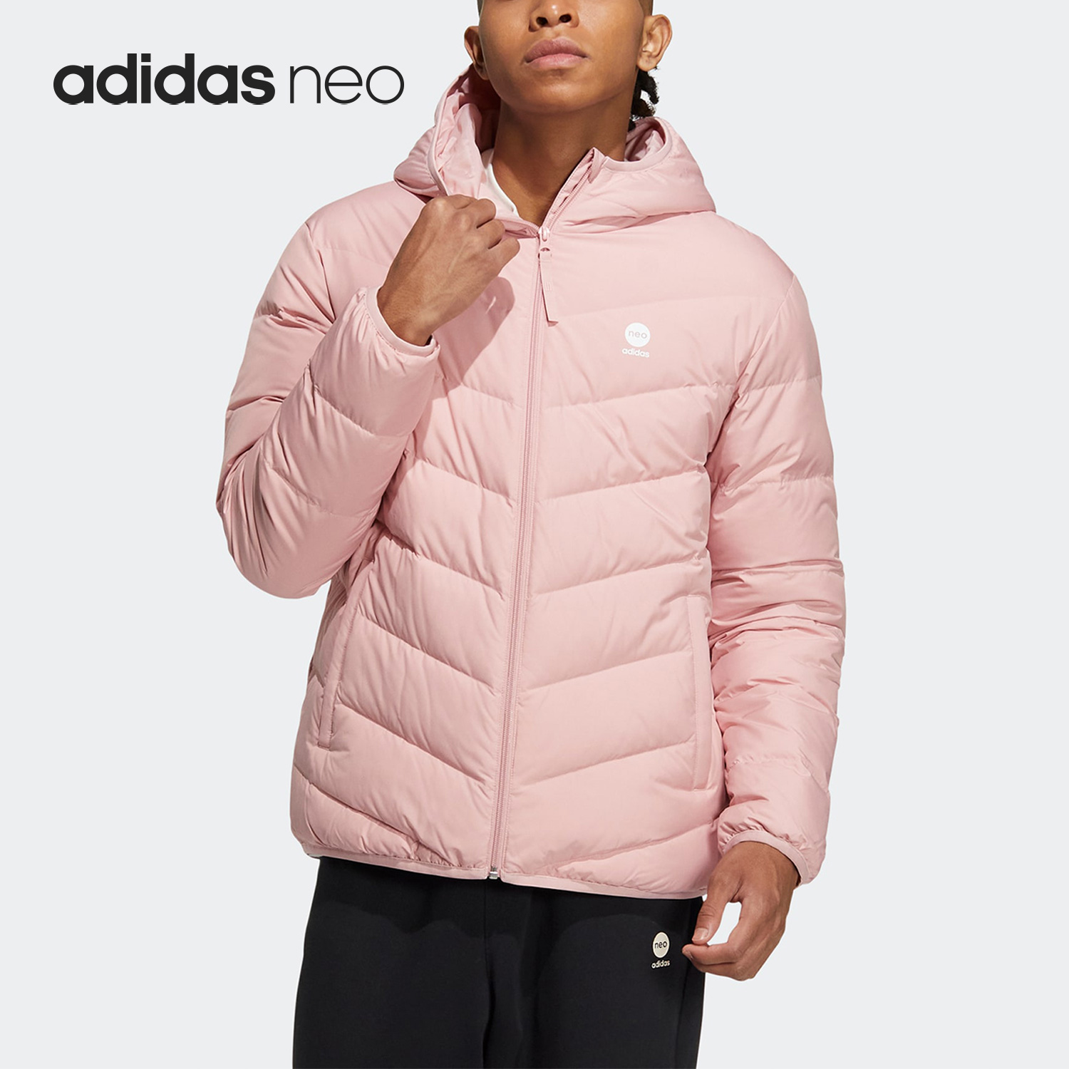 连帽羽绒服Adidas/阿迪达斯保暖