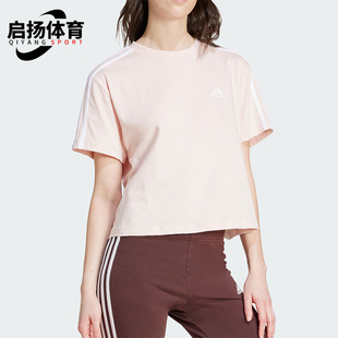 Adidas/阿迪达斯正品夏季女士休闲短款运动透气干爽短袖T恤IY4227