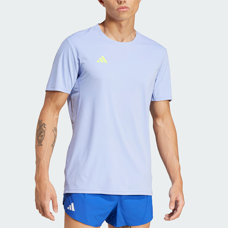 阿迪达斯男士跑步运动短袖