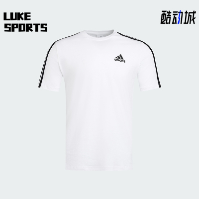 Adidas/阿迪达斯正品夏季透气简约男士运动经典休闲短袖T恤KU3922
